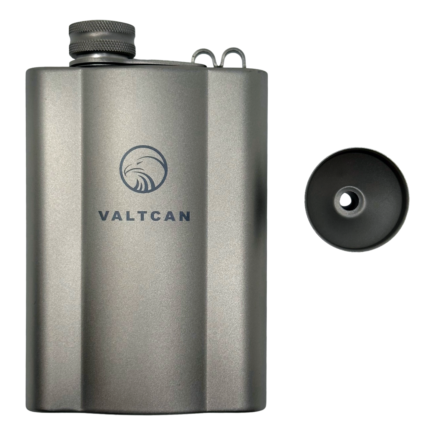 Valtcan Titanium Flask "Double Up" Ti Funnel 180ml 6 oz Capacity 144g
