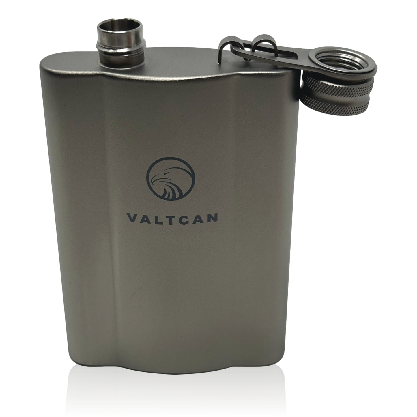 Valtcan Titanium Flask "Double Up" Canteen Military Design Fits into Canteen Front Pouch with Ti Funnel Ultralight