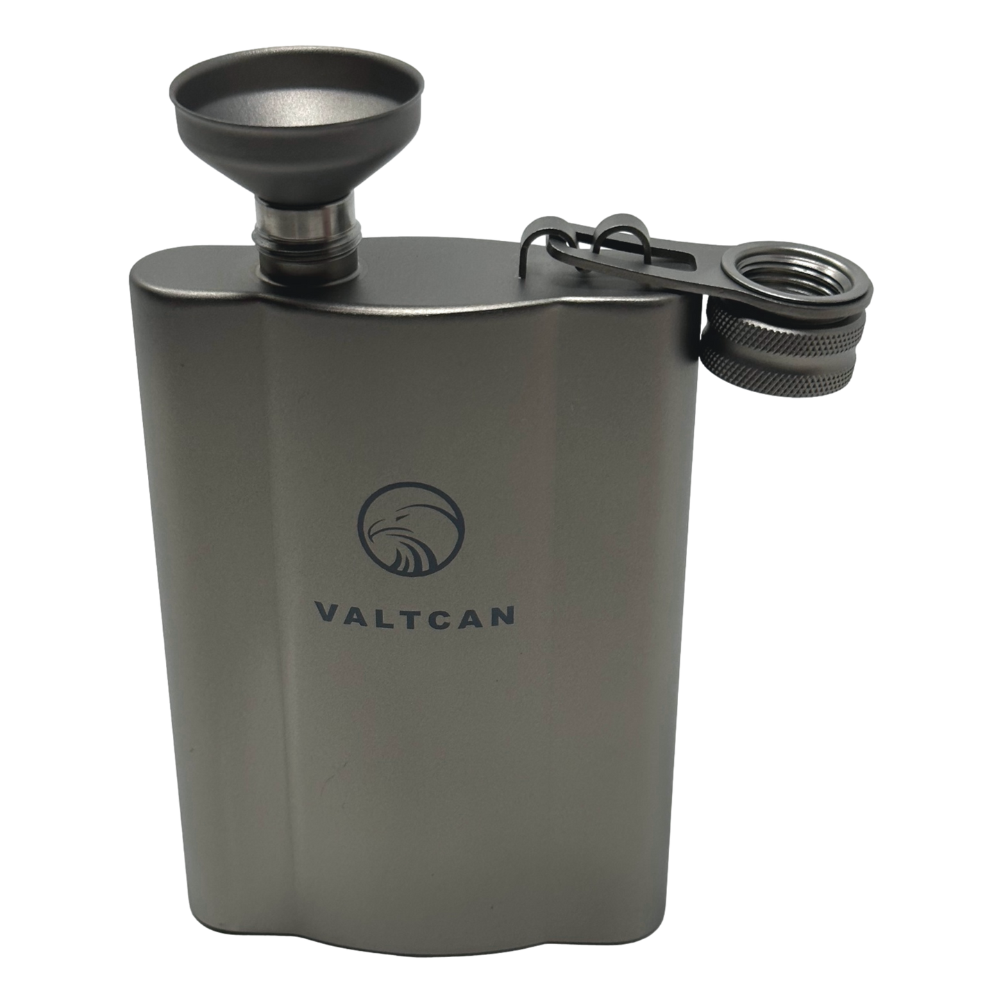 Valtcan Titanium Flask "Double Up" Ti Funnel 180ml 6 oz Capacity 144g