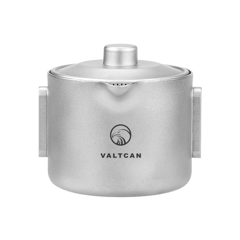 Valtcan Titanium Gaiwan Double Wall Teapot Single Serve Brew Tea Puer Leaves 180ml 6oz 98g