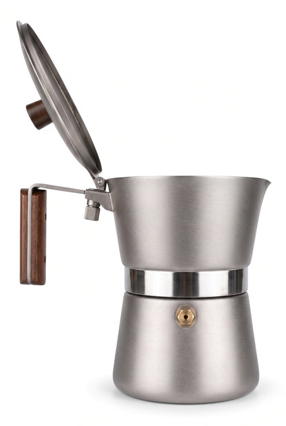 Pre-ORDER Ships November 2026: Titanium Moka Pot The Last One You Will Buy · 250ml · 4 Cups · 415g