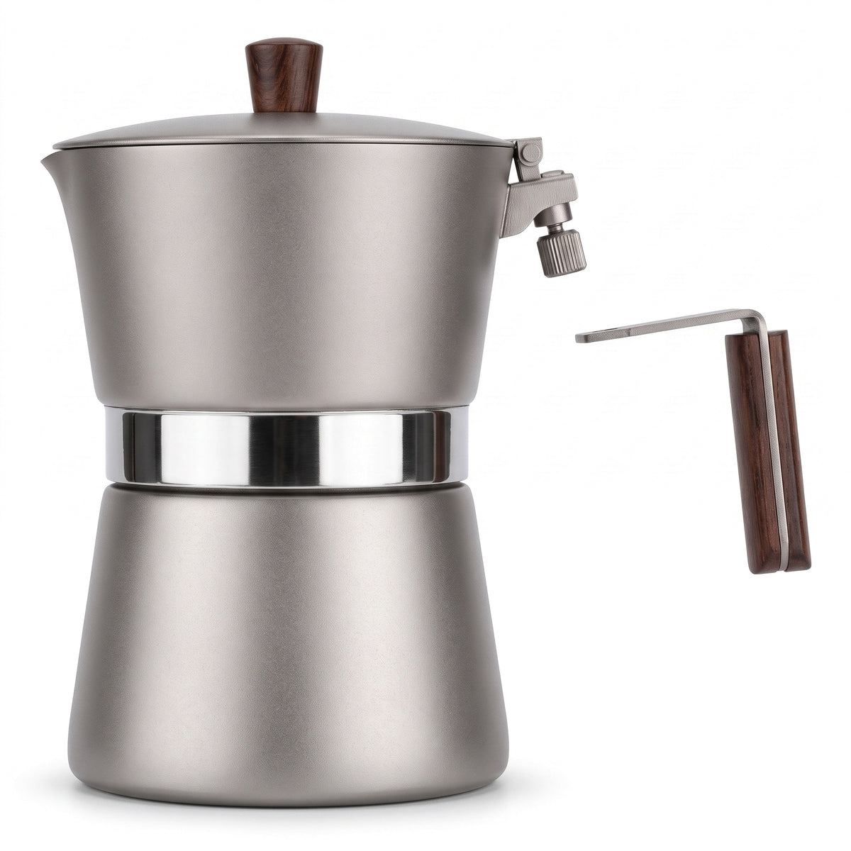 Pre-ORDER Ships November 2026: Titanium Moka Pot The Last One You Will Buy · 250ml · 4 Cups · 415g