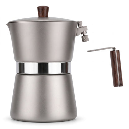 Pre-ORDER Ships November 2026: Titanium Moka Pot The Last One You Will Buy · 250ml · 4 Cups · 415g