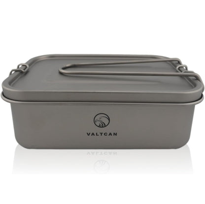 Reheat Over Fire. Same Box. 1200ml Titanium Bento · Airtight leakproof seal · Reheatable on open flame · 9 oz