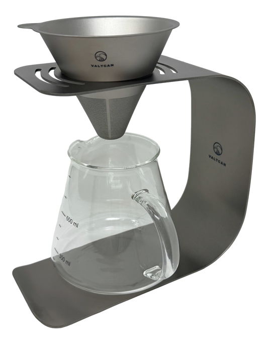 Valtcan Titanium Coffee Pour Over Kit Stand Set Filter Pot