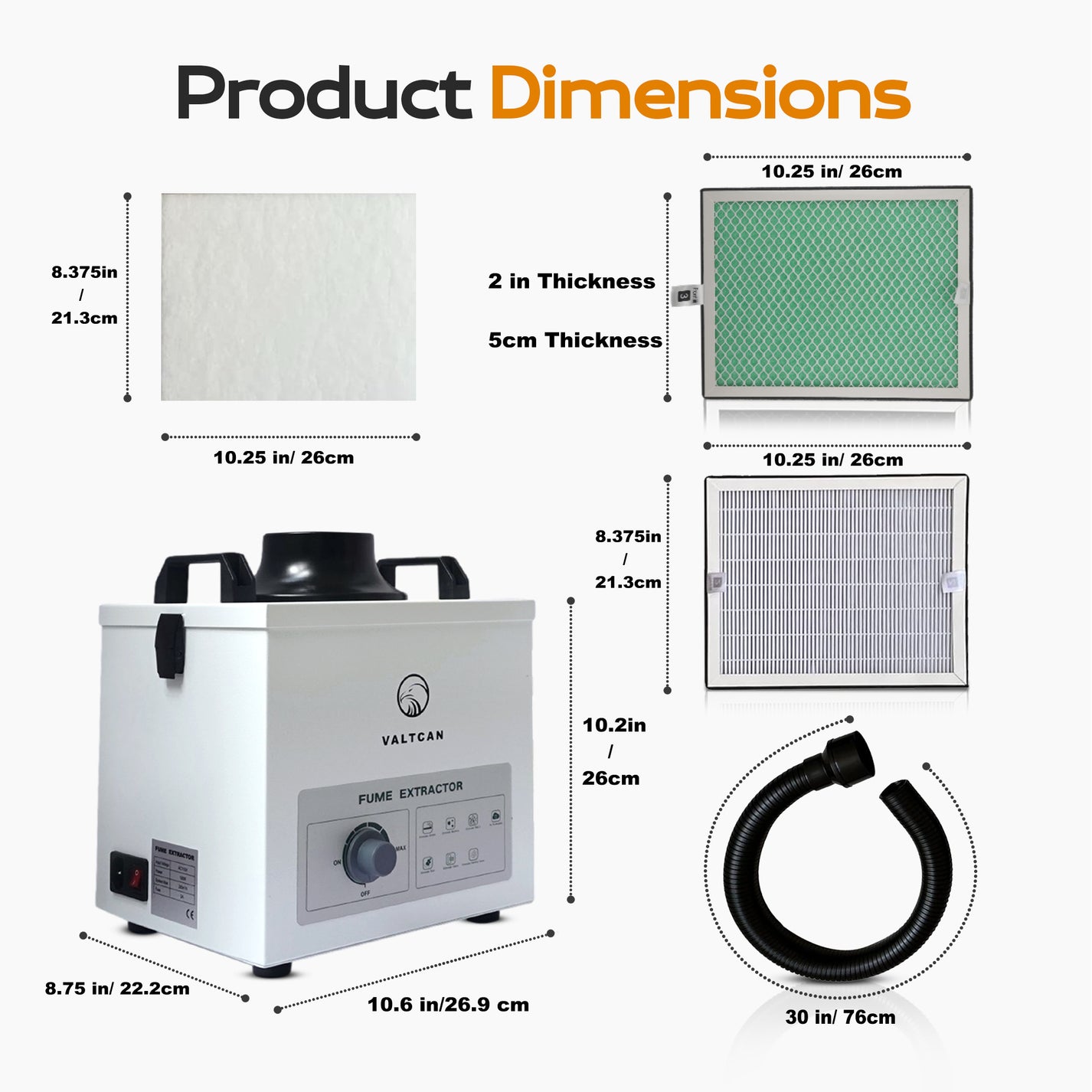 Valtcan Fume Extractor Soldering Fan Smoke Absorber with Adjustable Ho
