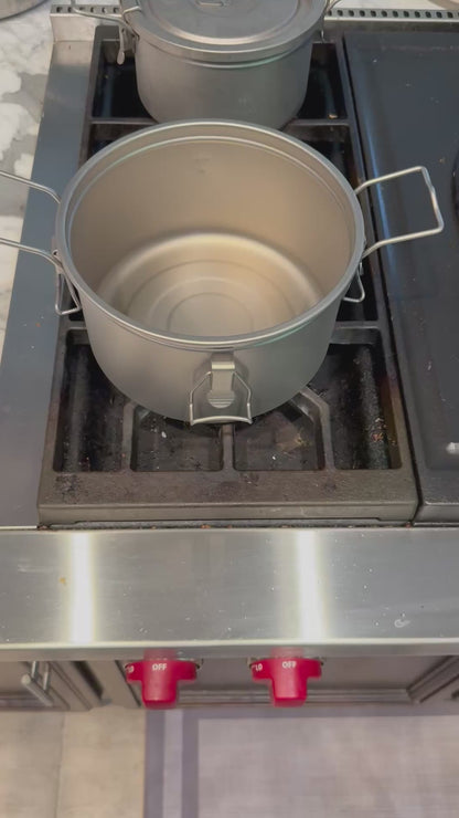 Valtcan 3200ml Titanium Rice Cooker Pot Home and Camping Backpacking Bento Lunch Box with locking Lid for Rapid Easy Rice Making 867g