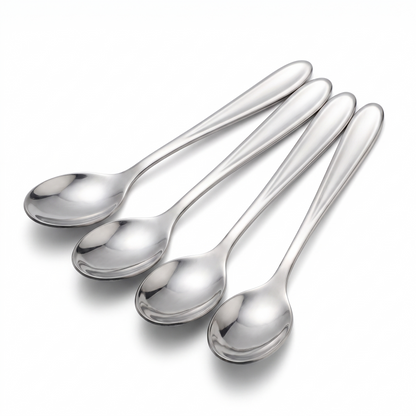 Titanium Teaspoons No Logo, No Branding, Just Metal · 4 Spoons · Grade 1 · 5.6 in