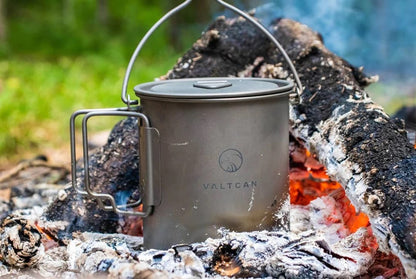 Valtcan 900ml Titanium Pot Boil, Cook & Drink From One Pot · 134g · Nests Your Bottle