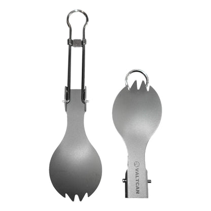 Valtcan Titan-Göffel-Set, faltbar, mit Tragetasche, 2 Stück, 18,4 g 