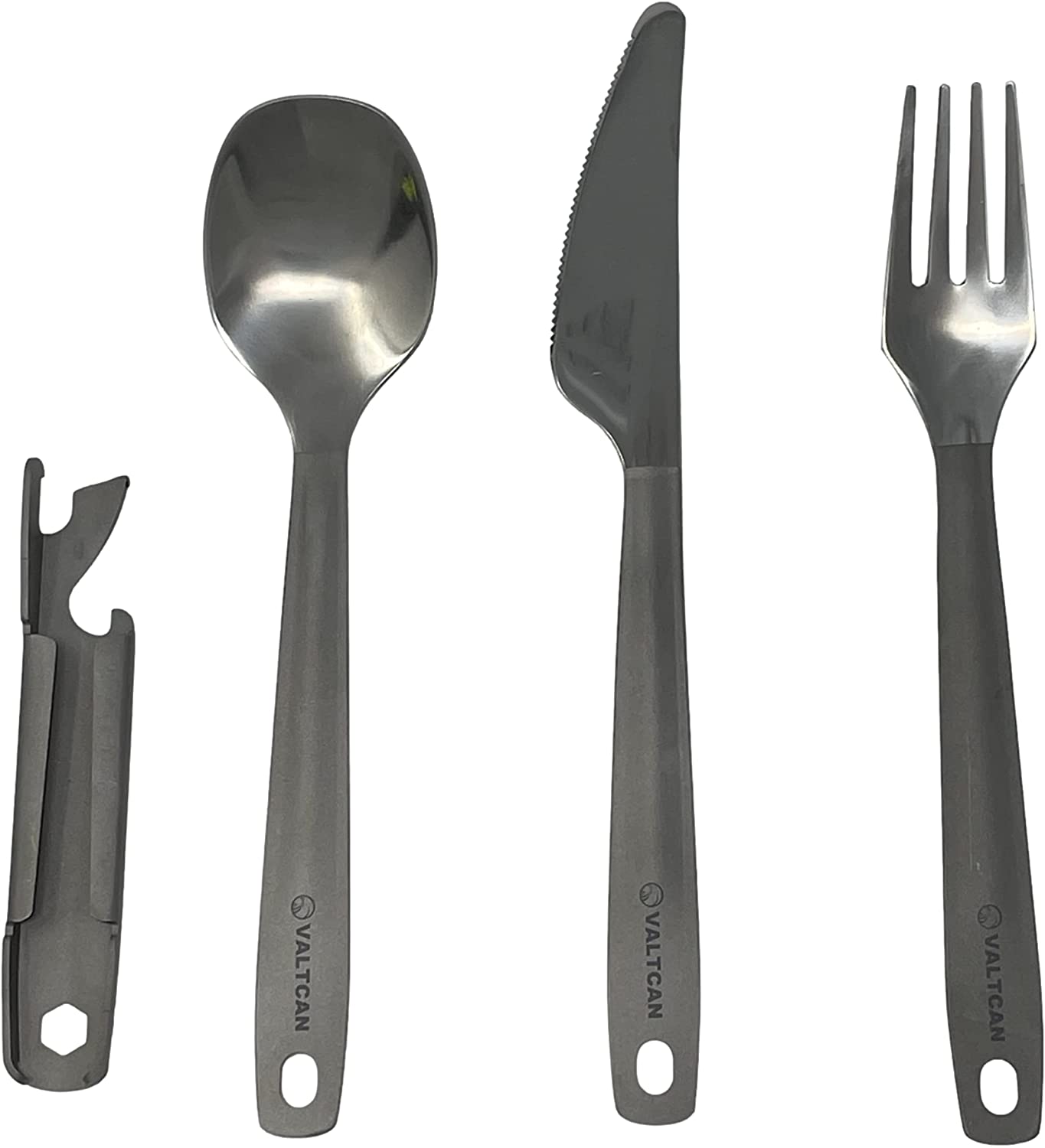 Valtcan Titanium cutlery with polished head 4pc Set 50g