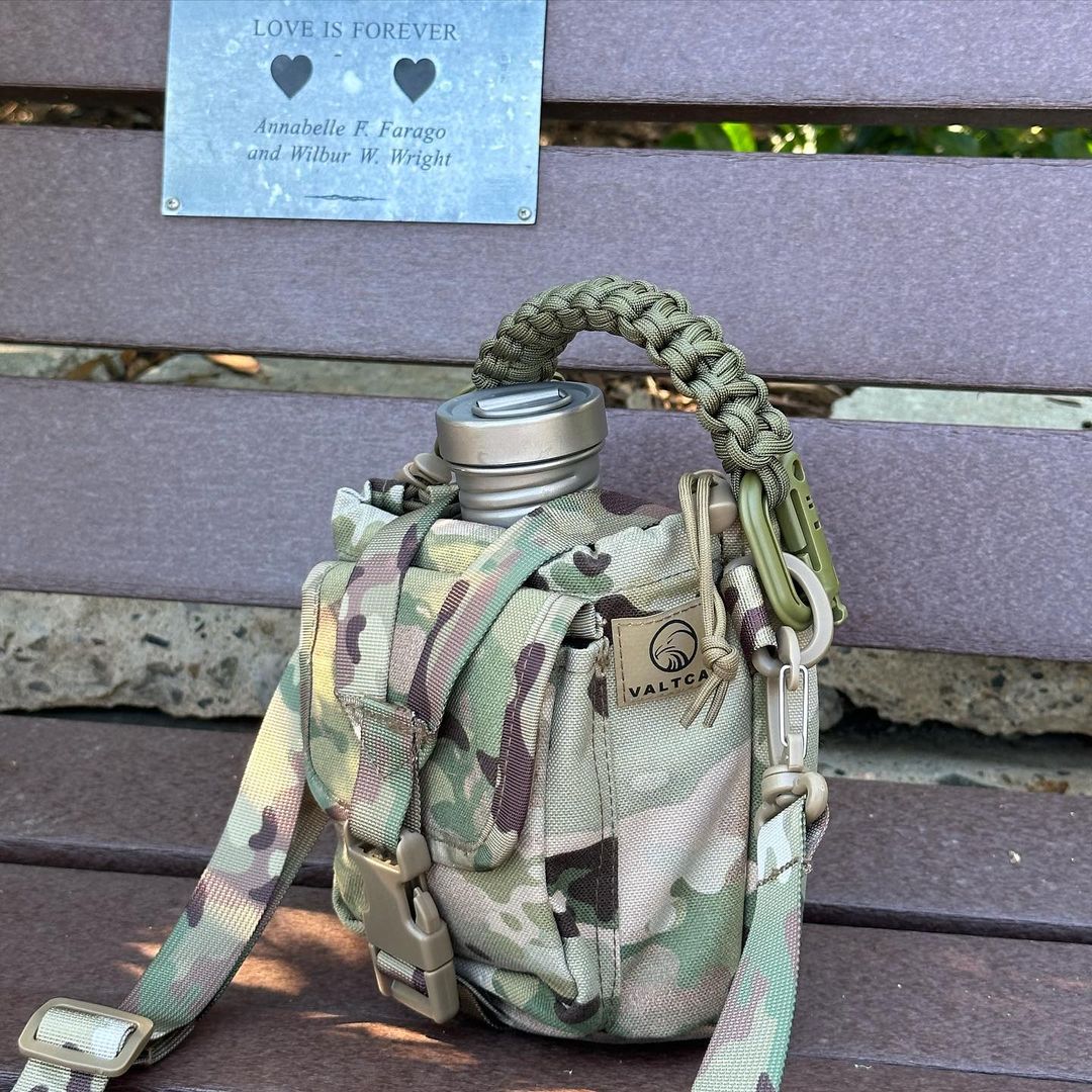 Valtcan Canteen Pouch Carrying Case Bag Multicam Classic Camo Cover Colorway for Titanium Canteen Set