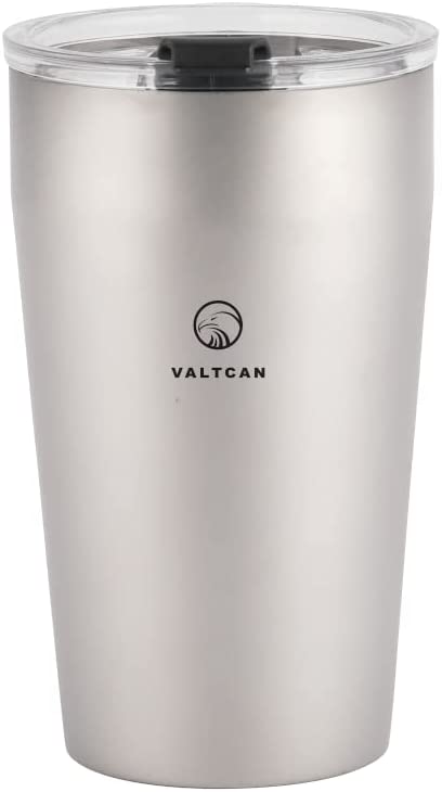 Valtcan Titan-Bierbecher, 500 ml, doppelwandig, mit Deckel, 16,9 fl oz, 269 g 