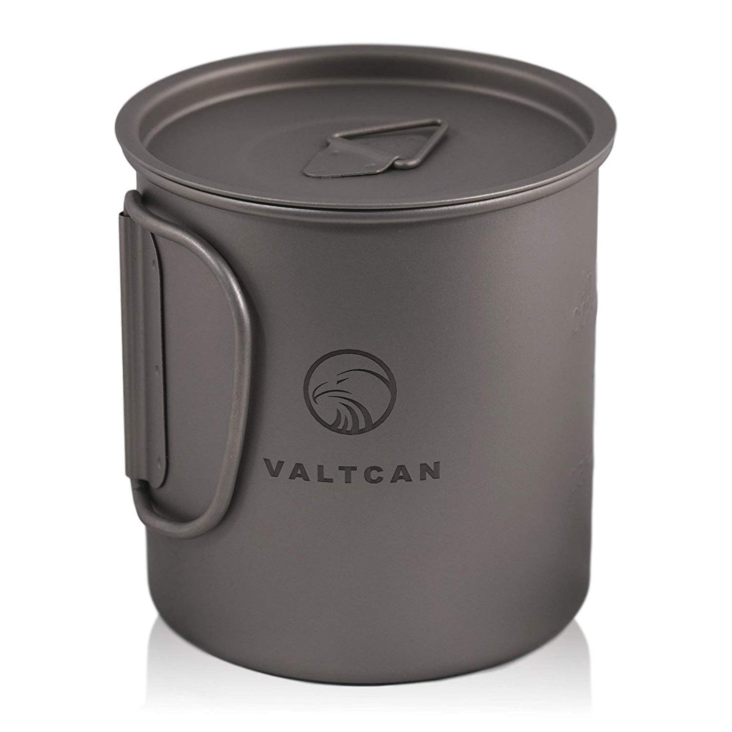 VALTCAN Titan-Campingbecher mit Deckel, 450 ml, 81 g 