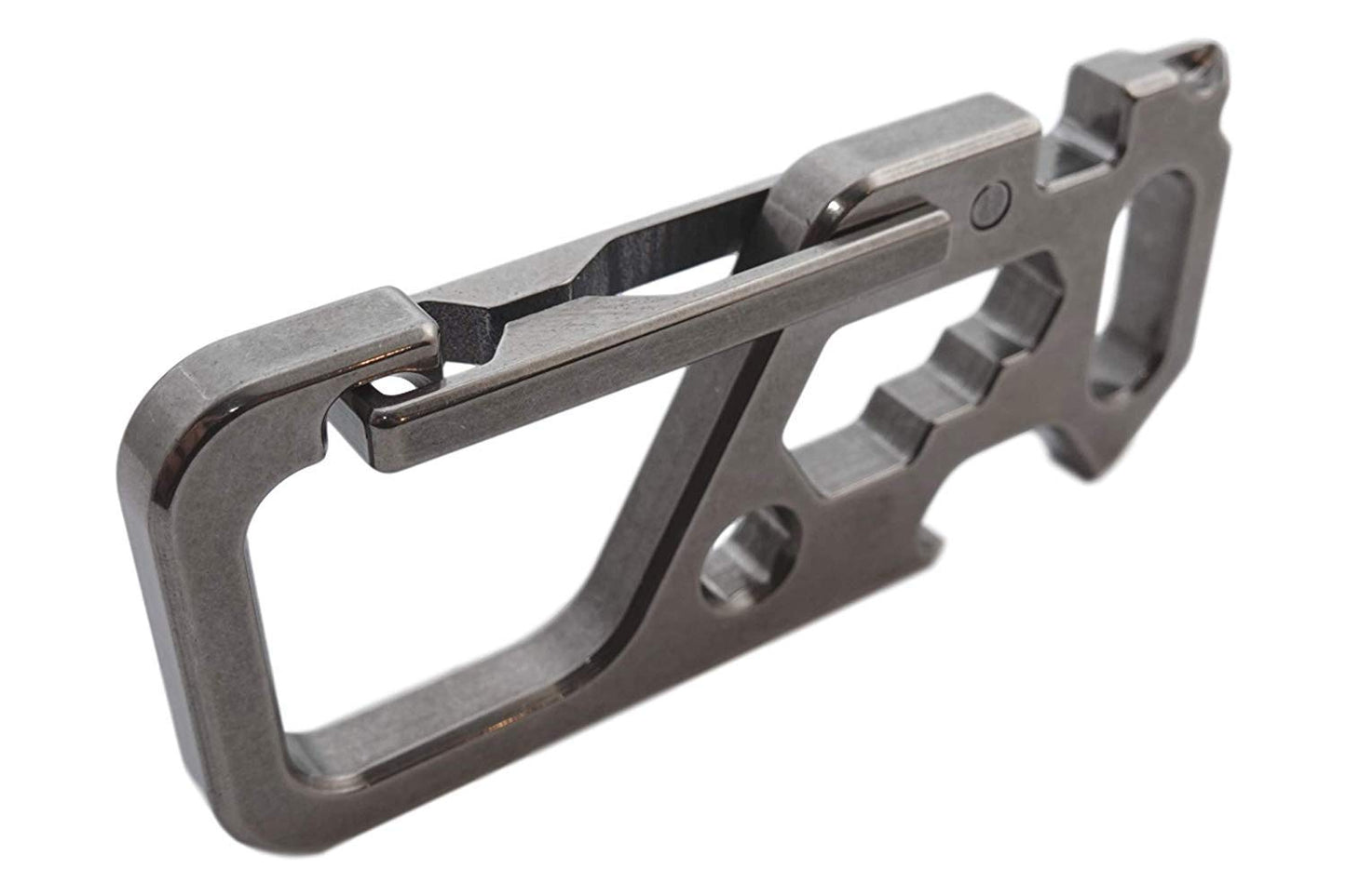Valtcan Titanium Carabiner Multi Tool Key Chain Holder Glossy Stonewash 18g