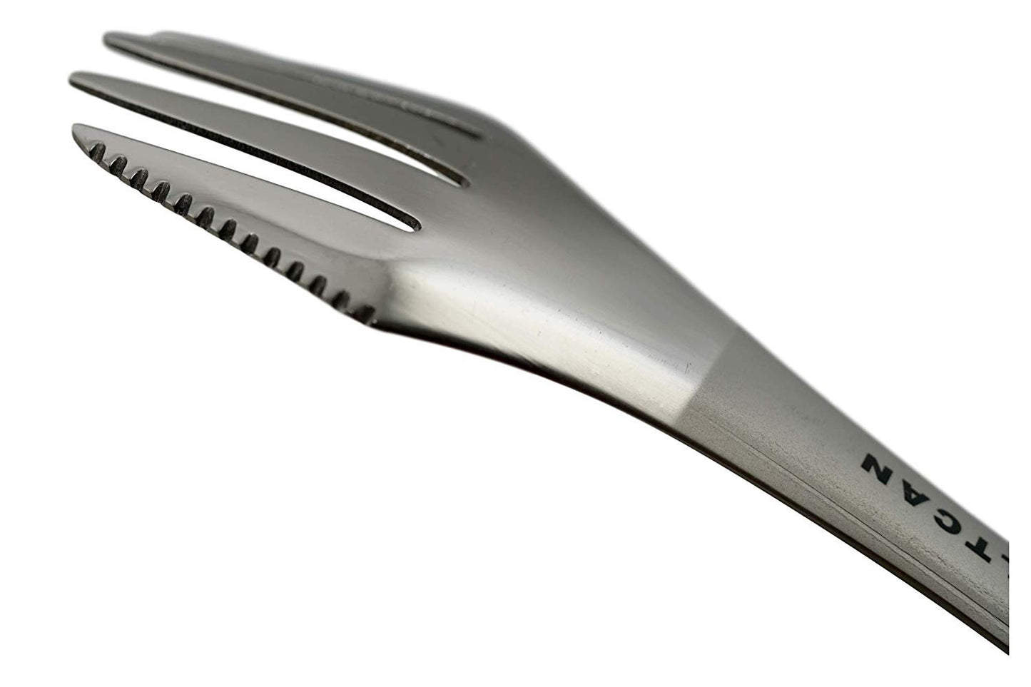 Valtcan Titanium Spork with Polished Ends - Ultra Light for Mess Kit Camping Utensils 24g