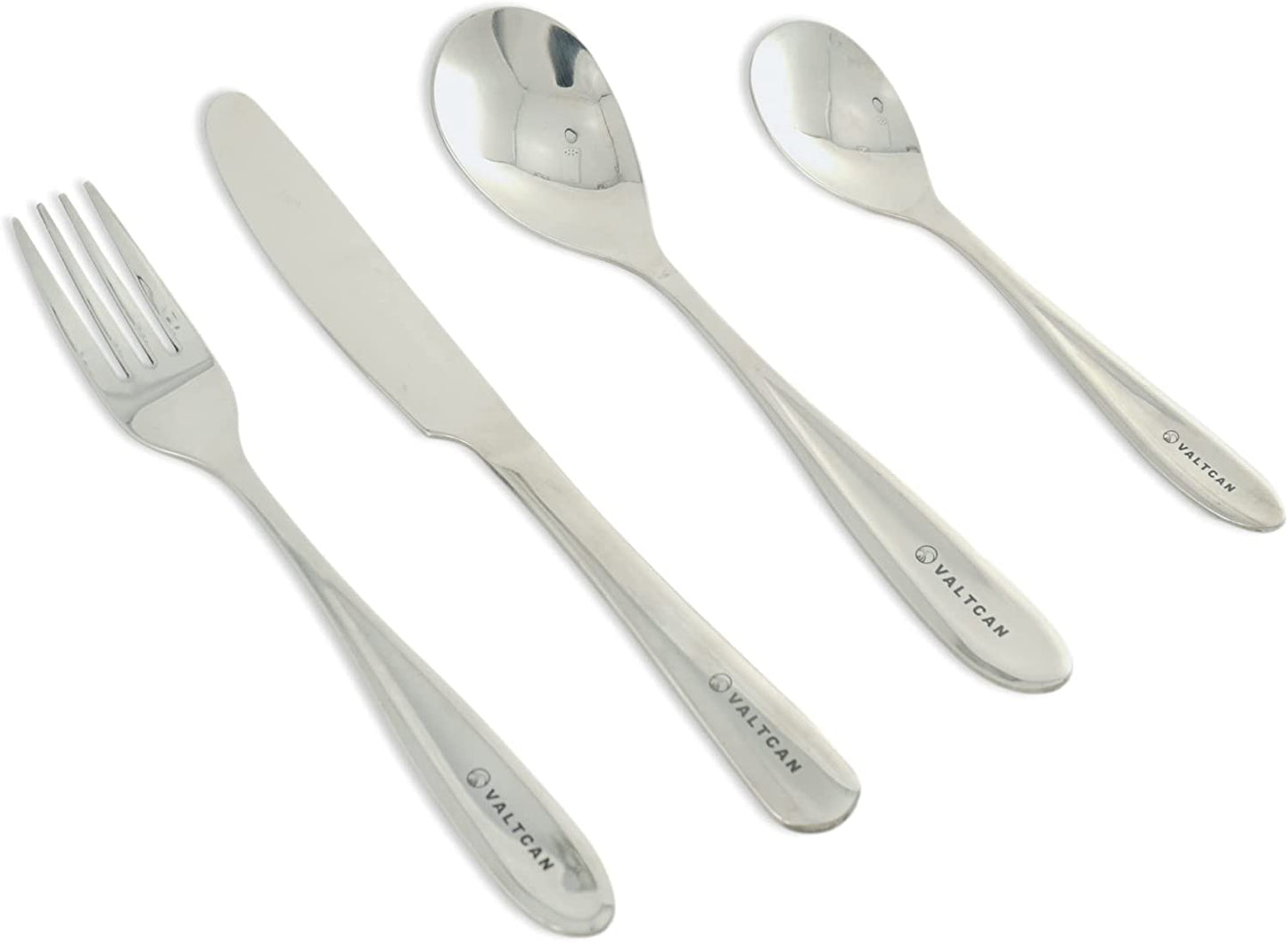Valtcan Titan-Gabel, Löffel, Messer, Teelöffel, Küchenbesteck, langes Abendessen, Reiseutensilien-Set, 105 g 