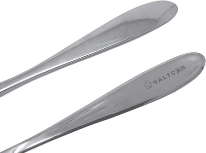 Valtcan Titanium Fork Spoon Knife Teaspoon Kitchen Flatware Long Dinner Size Travel Utensils Set 105g