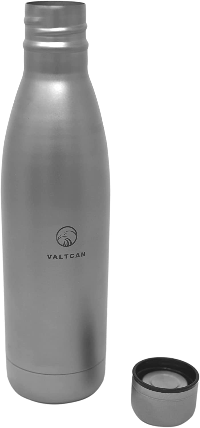 Valtcan Titanium Water Bottle 680ml 2023 Military Design with Carry Case 23oz Capacity for Biking Hiking Single Wall