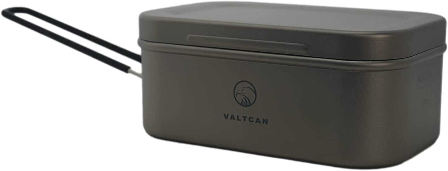 Valtcan Titanium Lunch Bento Box 1200ml with Lid Handle