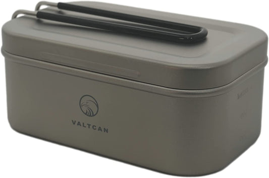 Valtcan Titanium Lunch Bento Box 1200ml with Lid Handle