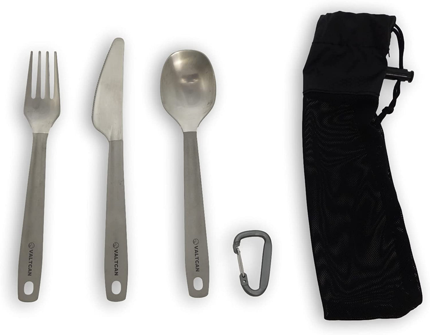 Valtcan 3-teiliges Titan-Camping-Rahmenset, polierte Enden, 120 g 