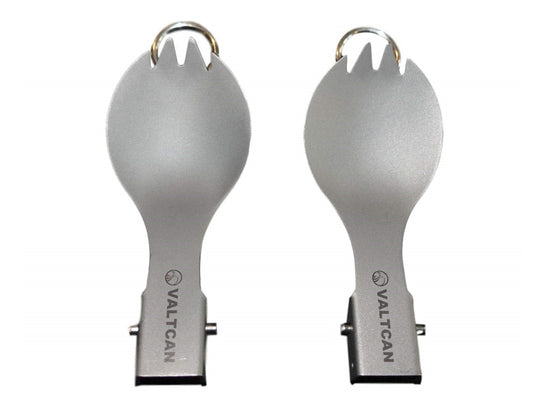 Valtcan Titanium Folding Spork Set with Carrying Bag 2 Pack 18.4g