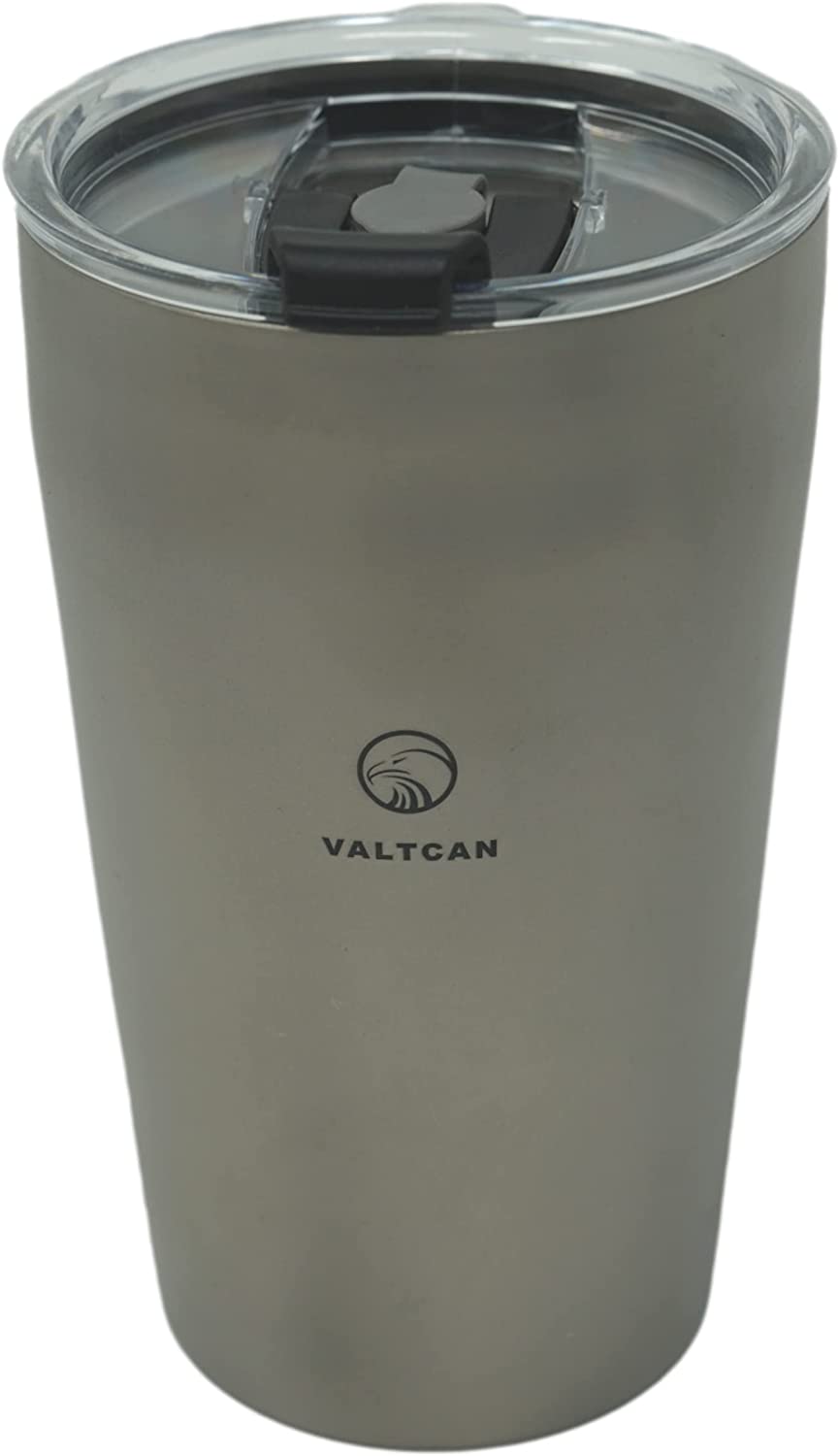 Valtcan Titanium Beer Cup Mug 500ml Double Wall with Lid 16.9 fl oz 269g