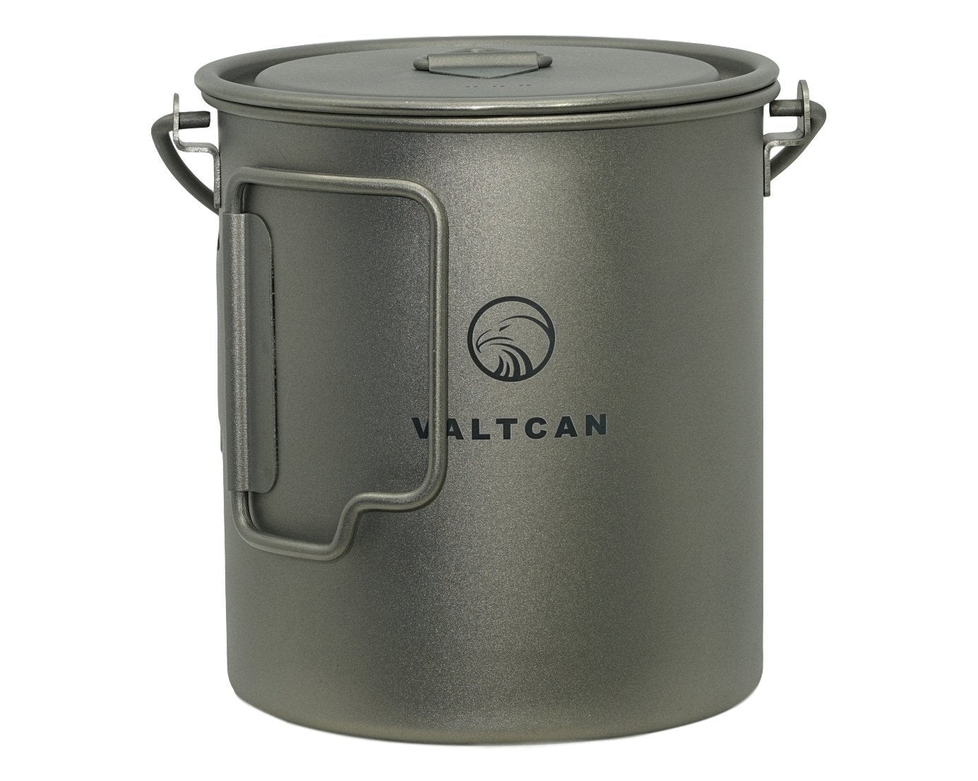 Valtcan Campingtopf aus Titan, 750 ml, mit Griffen, 128 g 