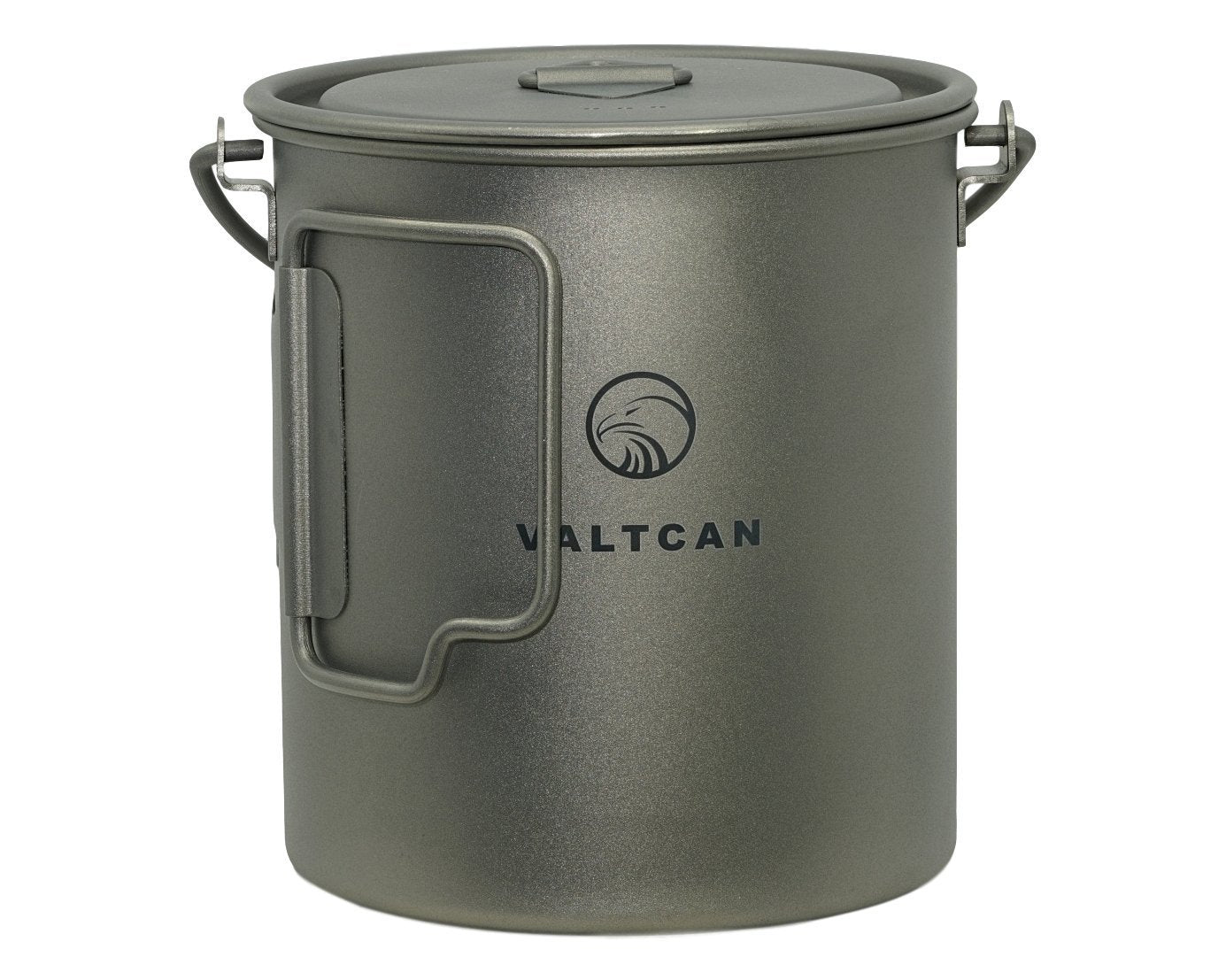 Valtcan 1000ml Titanium Kettle Pot Camping Water with Tight Lid Handle