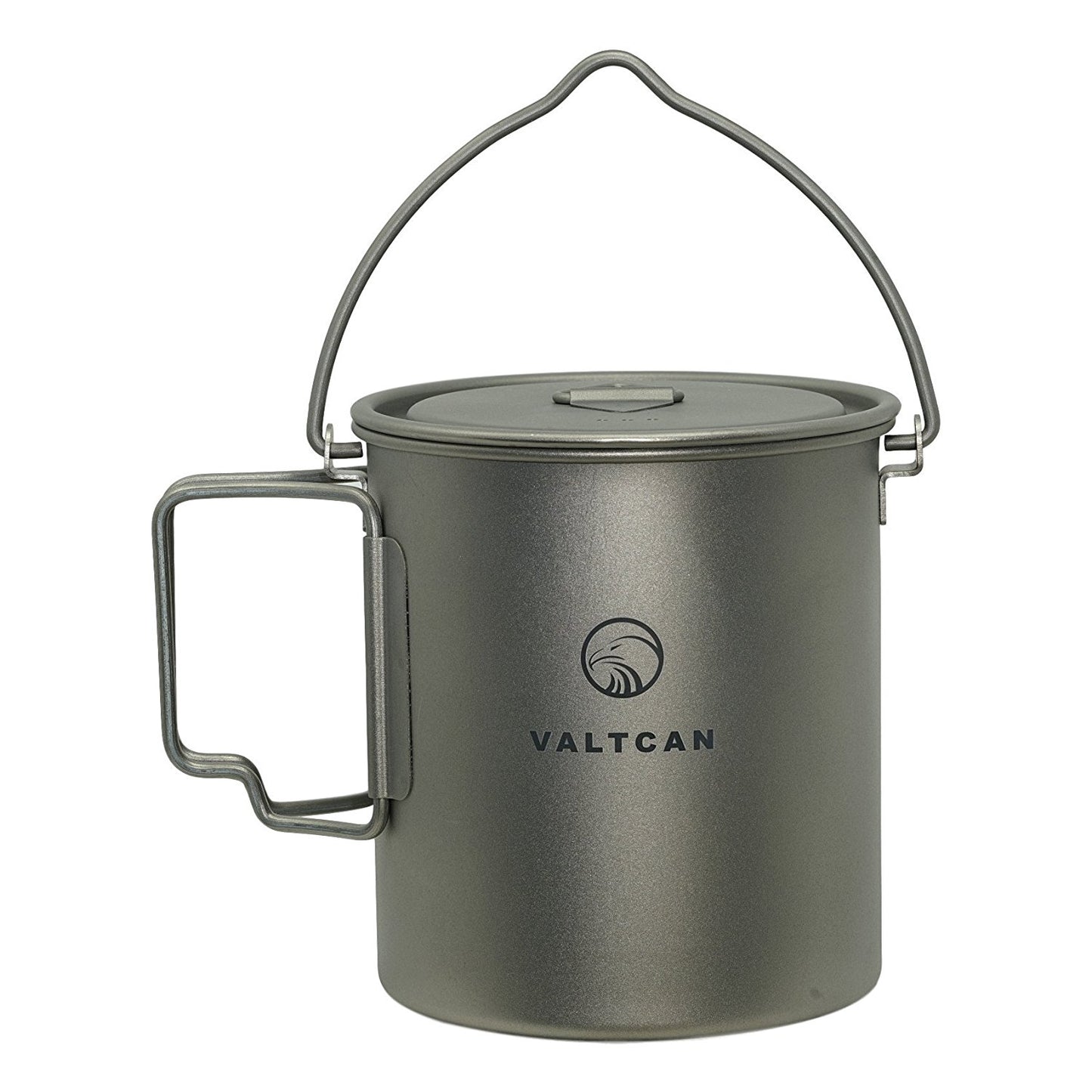 Valtcan Campingtopf aus Titan, 750 ml, mit Griffen, 128 g 