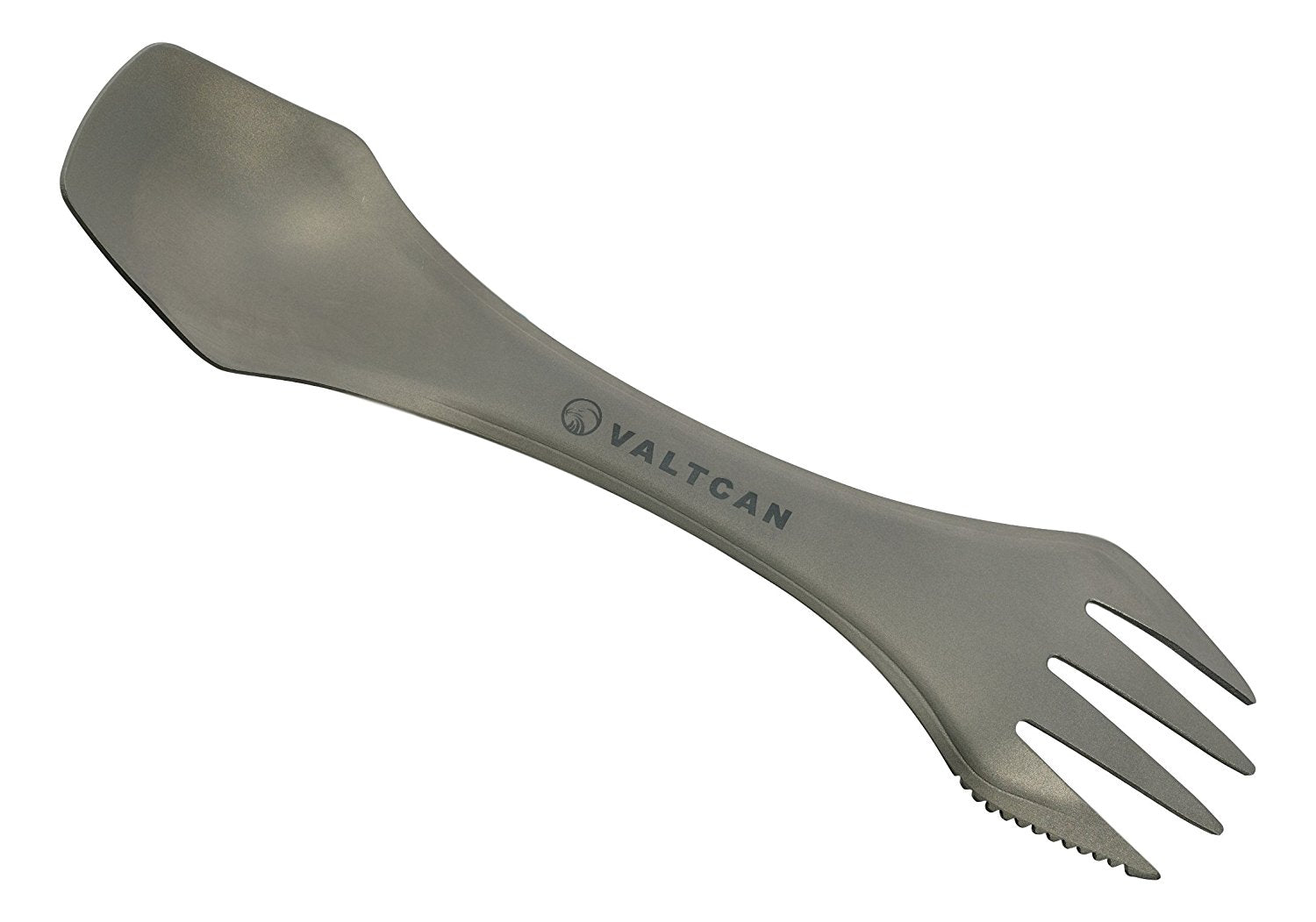 Valtcan Titanium Compact 3 Piece Utensil Fork Spoon Knife Ultralight Carry Military Design System