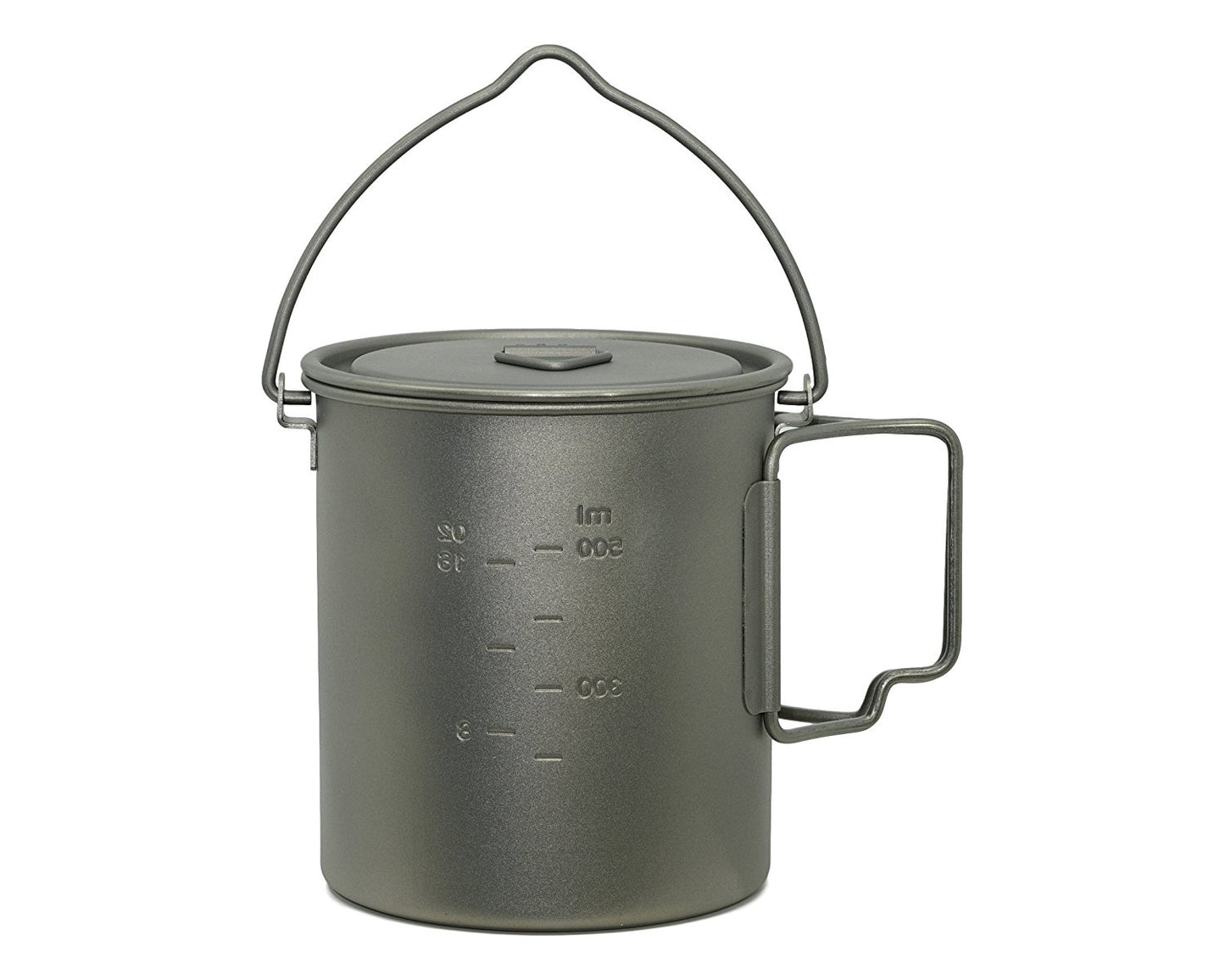 Valtcan Campingtopf aus Titan, 750 ml, mit Griffen, 128 g 