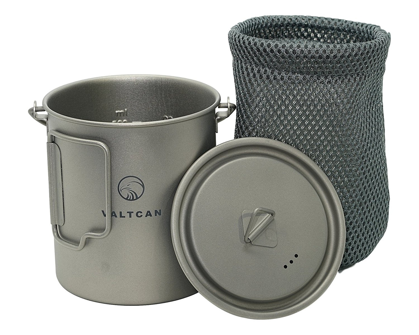 Valtcan Titanium Camping Pot 750ml with Handles 128g