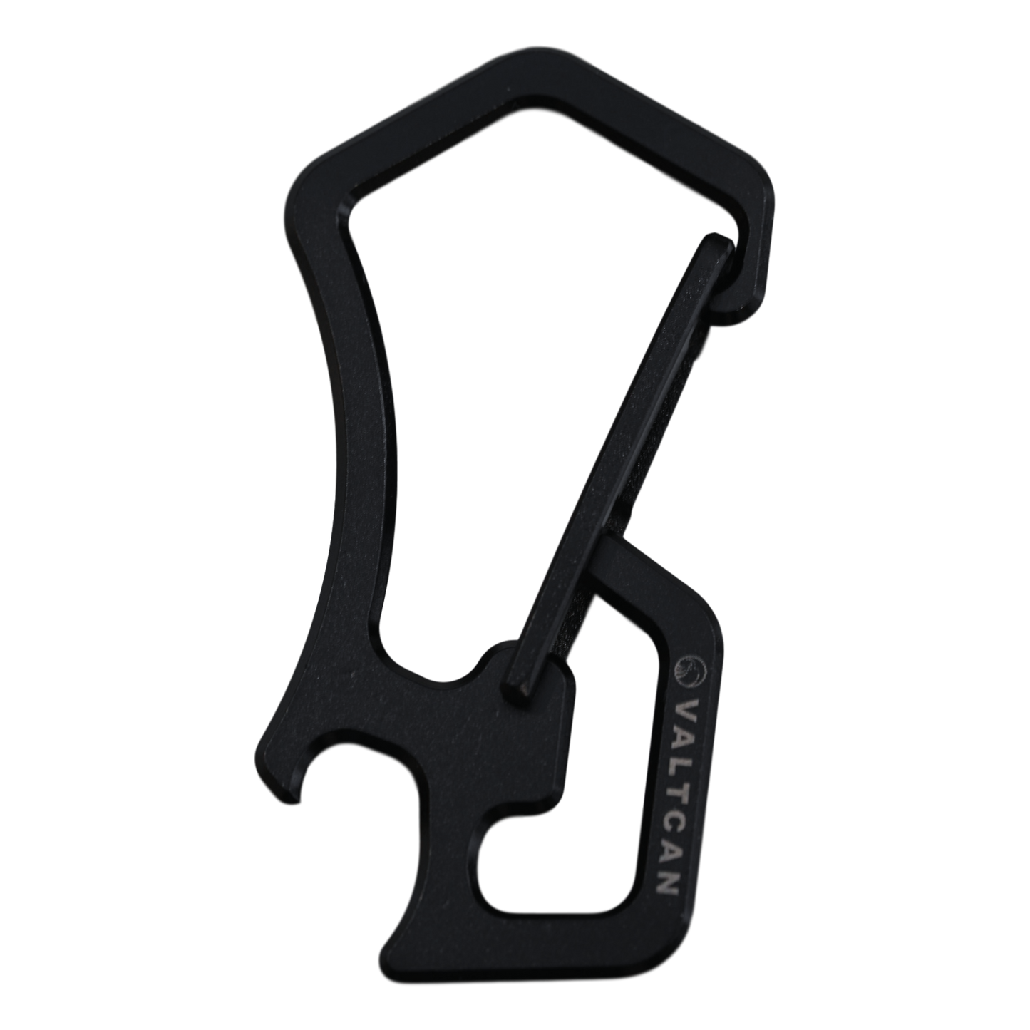 Valtcan Titan-Karabiner mit Flaschenöffner, Space Black, 14 g 