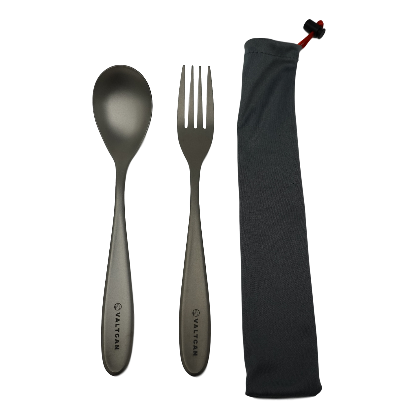 Valtcan Titanium Fork and Spoon Kitchen Flatware Full Length 8 inch Matte 54g