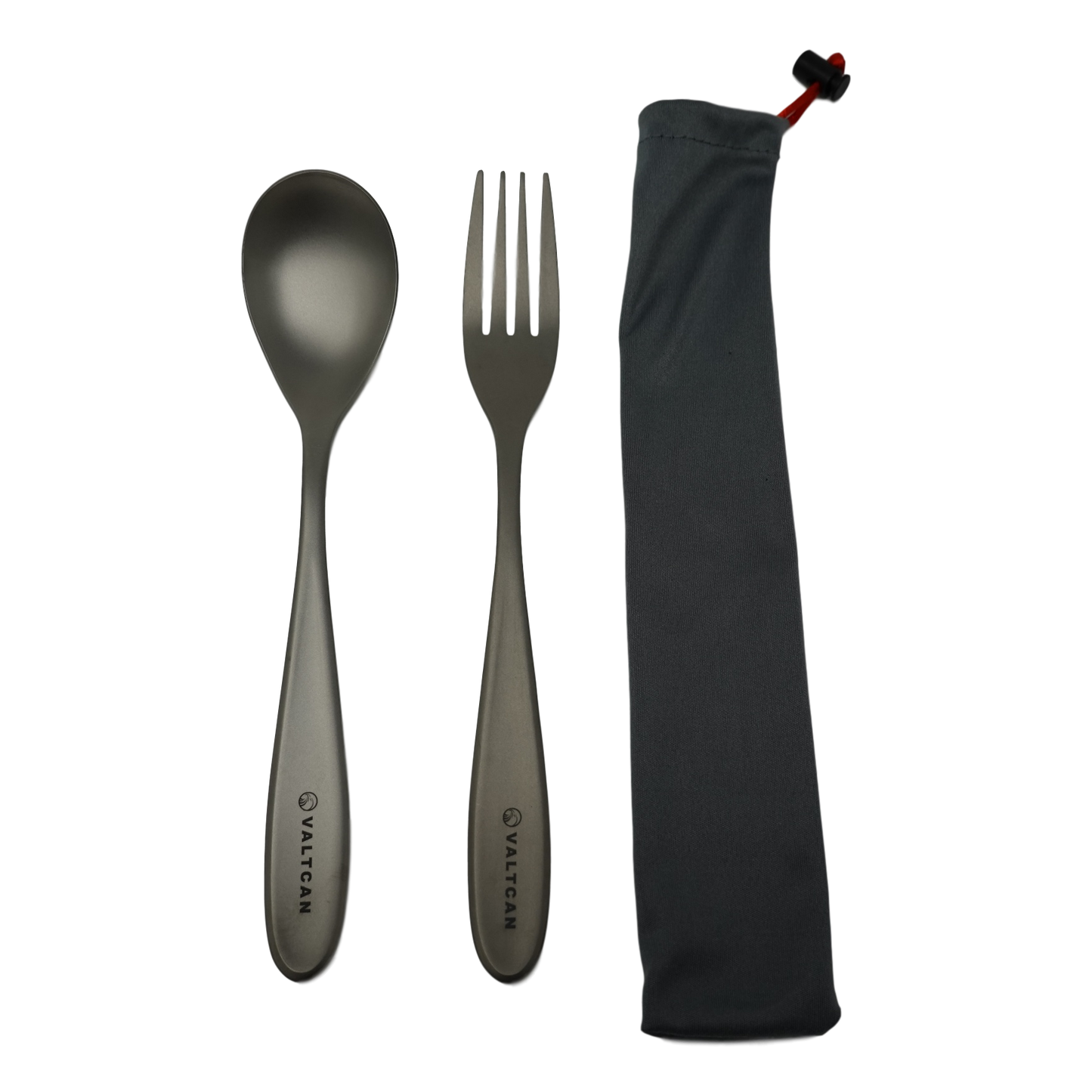 Valtcan Titanium Fork and Spoon Kitchen Flatware Full Length 8 inch Matte