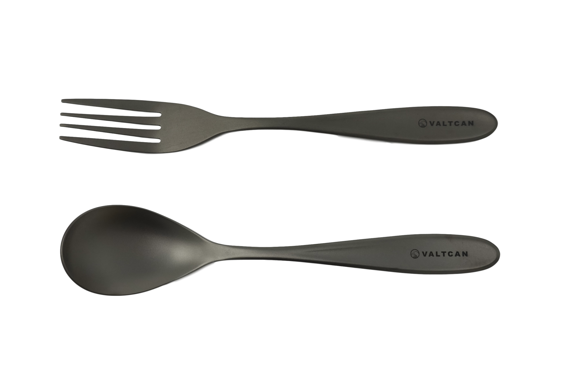 Valtcan Titanium Compact 3 Piece Utensil Fork Spoon Knife Ultralight Carry Military Design System