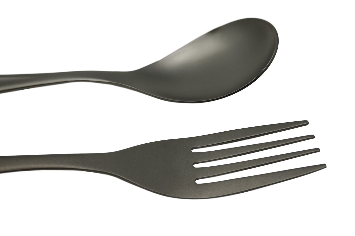Valtcan Titanium Fork and Spoon Kitchen Flatware Full Length 8 inch Matte