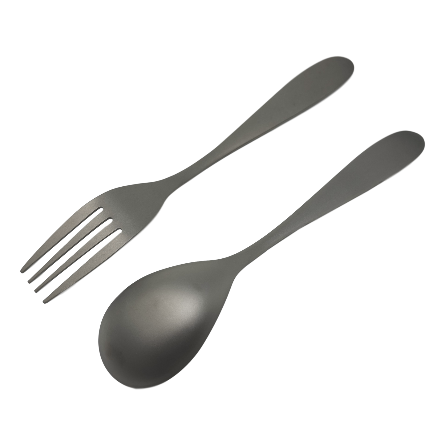 Valtcan Titanium Fork and Spoon Kitchen Flatware Full Length 8 inch Matte