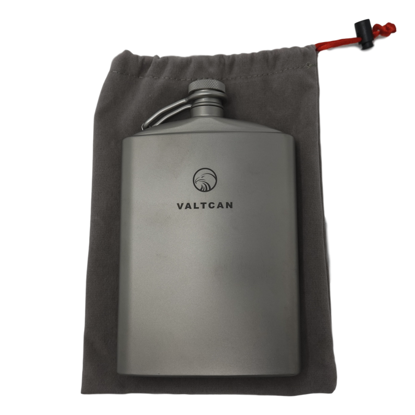 Valtcan Titanium Hip Flask Canteen 260ml 8.8 oz Capacity Ultralight 144g