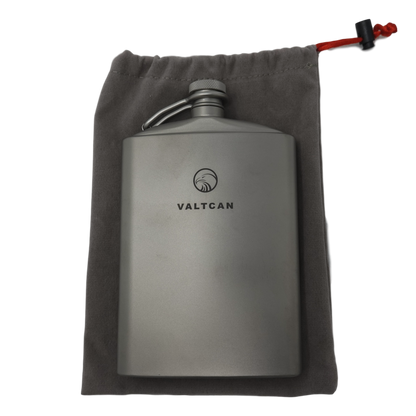 Valtcan Titanium Hip Flask Canteen 260ml 8.8 oz Capacity Ultralight 144g