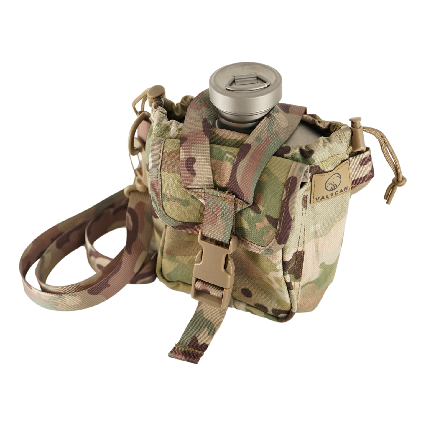 Valtcan Canteen Pouch Carrying Case Bag Multicam Classic Camo Cover Colorway for Titanium Canteen Set