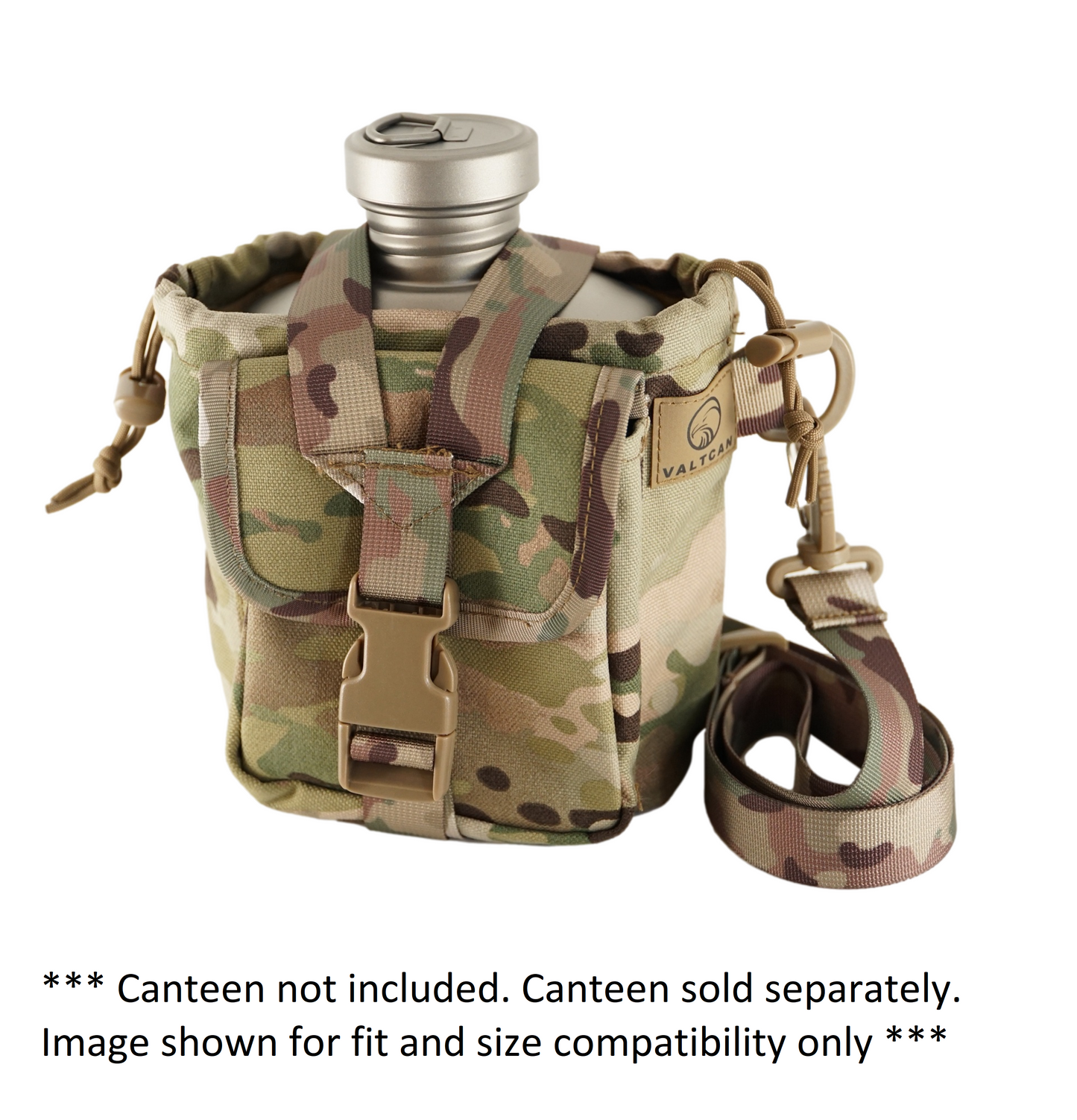 Valtcan Canteen Pouch Carrying Case Bag Multicam Classic Camo Cover Colorway for Titanium Canteen Set