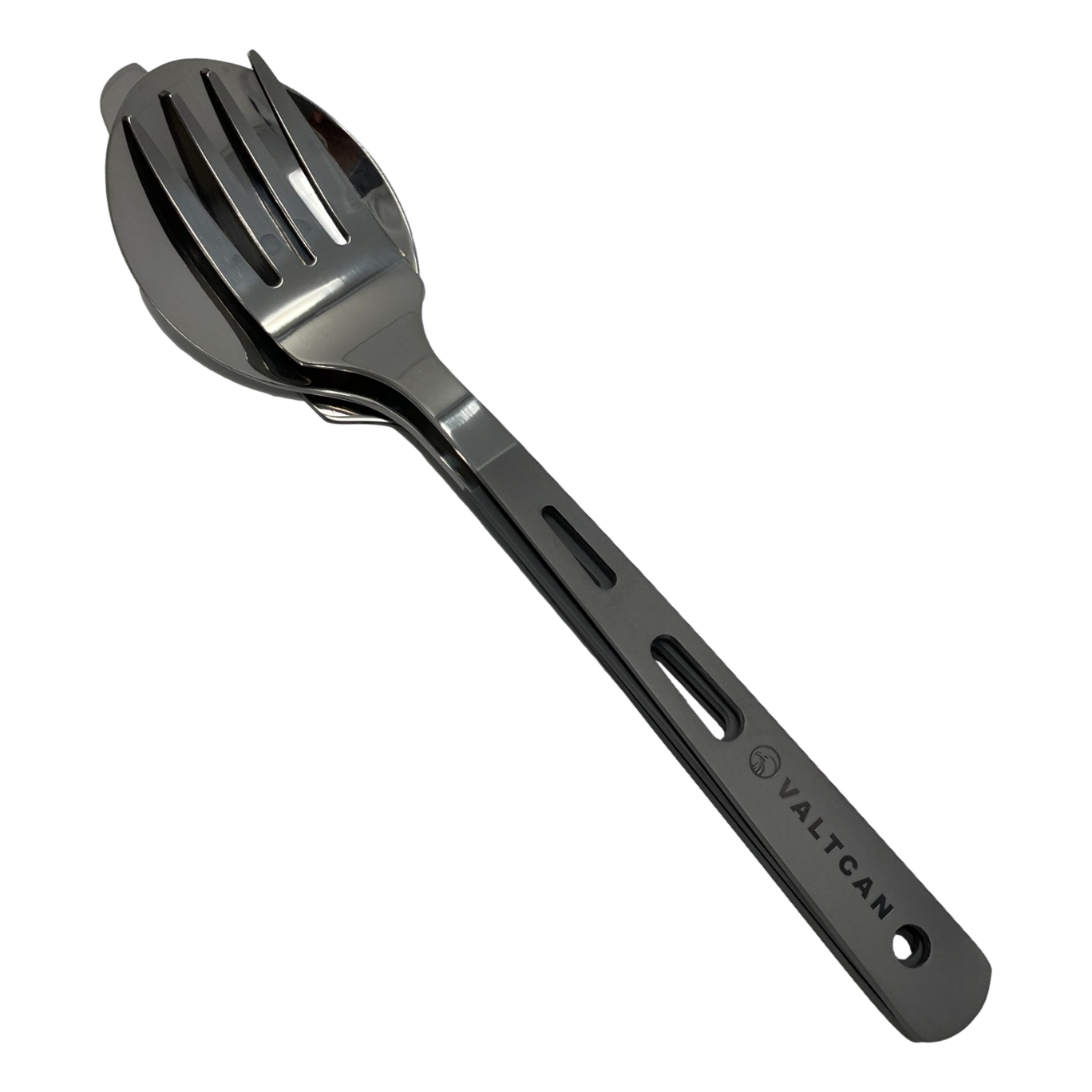 Valtcan Titanium Cutlery Camping Flatware Utensils Set Polished Ends