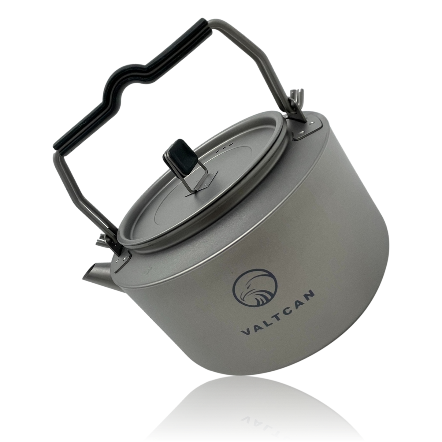Valtcan 1000ml Titanium Kettle Pot Camping Water with Lid Handle Guards 340g