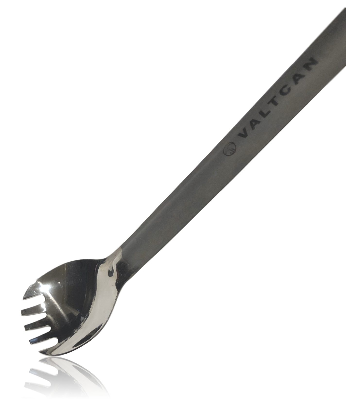 Valtcan Titanium Spork Long Handle Polished Bowl 9in length 17g