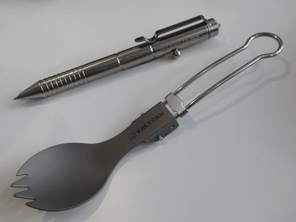 Valtcan Titan-Göffel-Set, faltbar, mit Tragetasche, 2 Stück, 18,4 g 