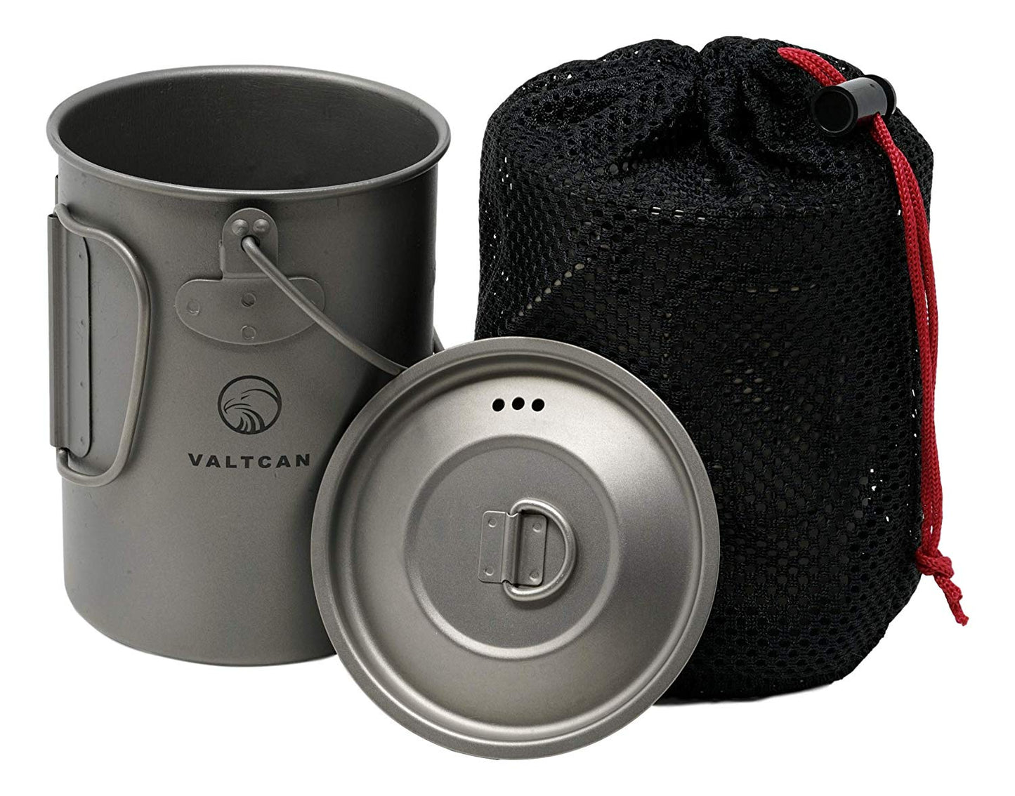Valtcan Thunderbolt Titanium 900ml Pot Mug 34 fl oz Coffe Cup with Lid and Stuff Sack 134g