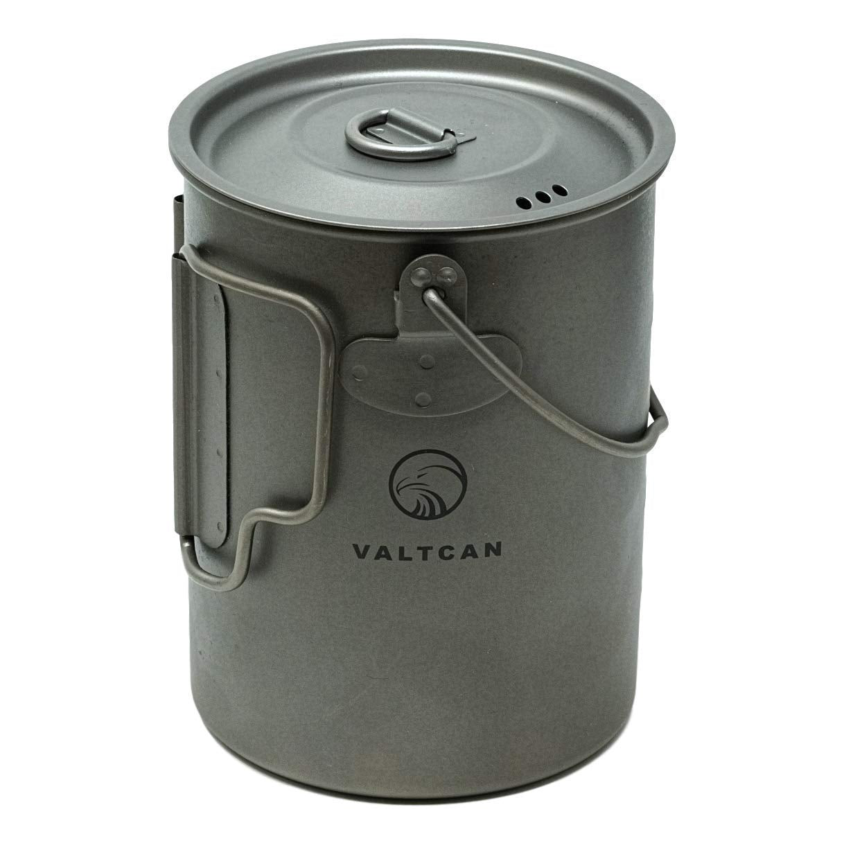 Valtcan 900 ml Titan-Topfbecher 34 fl oz Kaffeetasse mit Deckel und Packsack 134 g 